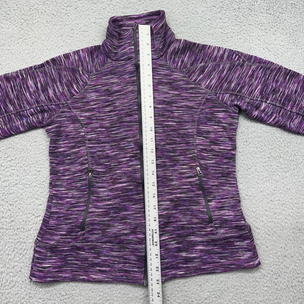 Columbia Sportswear AL6109 Womens Small Purple Multicolor Full Zip Fleece Jacket - Picture 5 of 12